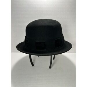 Vintage Betmar Black 100%‎ Wool Hat women's